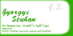 gyorgyi stuhan business card